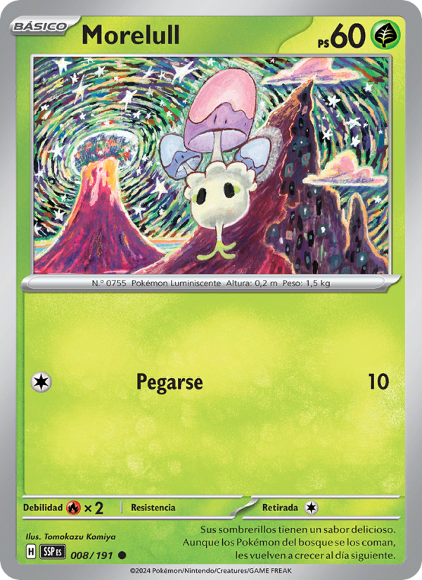 Morelull 008 — Surging Sparks (Spanish Pokémon TCG card)
