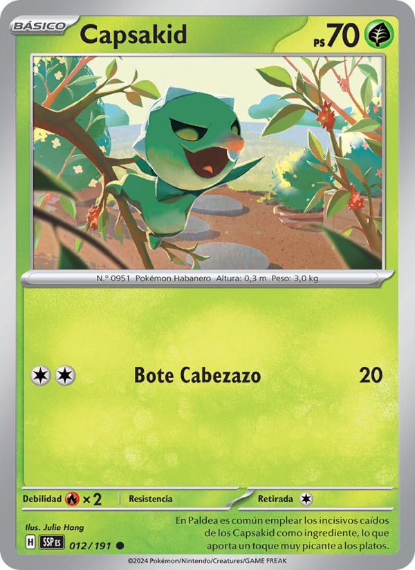 Capsakid 012 — Surging Sparks (Spanish Pokémon TCG card)