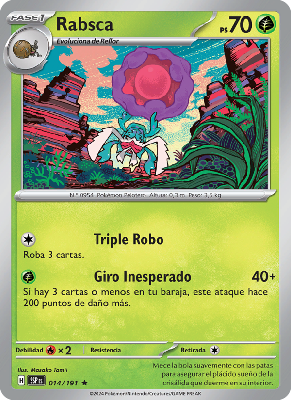 Rabsca 014 — Surging Sparks (Spanish Pokémon TCG card)