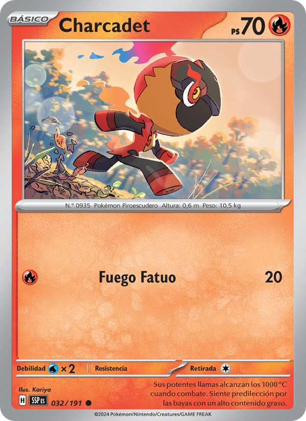 Charcadet 032 — Surging Sparks (Spanish Pokémon TCG card)