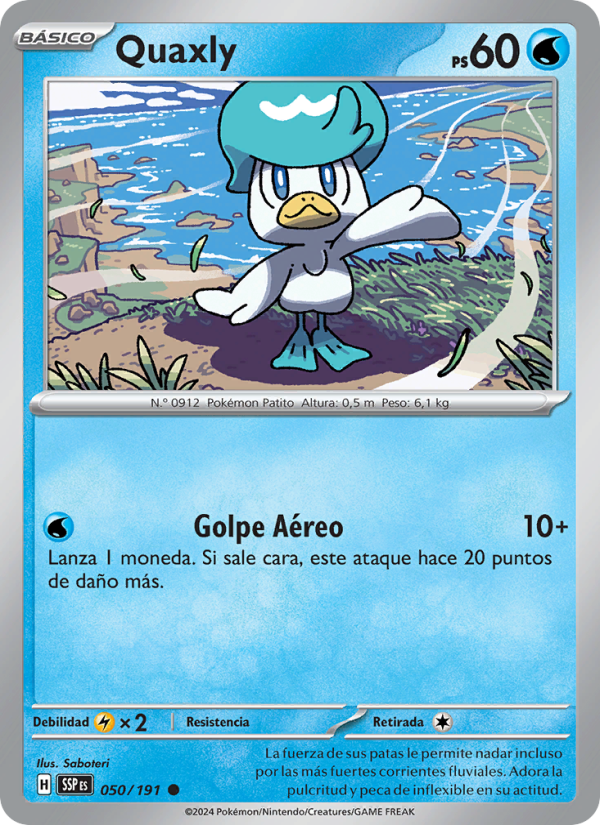 Quaxly 050 — Surging Sparks (Spanish Pokémon TCG card)