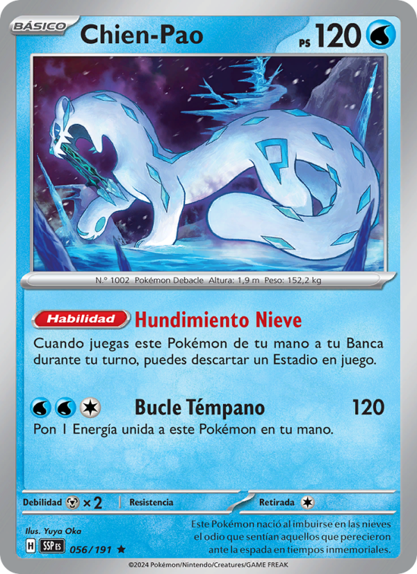 Chien-Pao 056 — Surging Sparks (Spanish Pokémon TCG card)