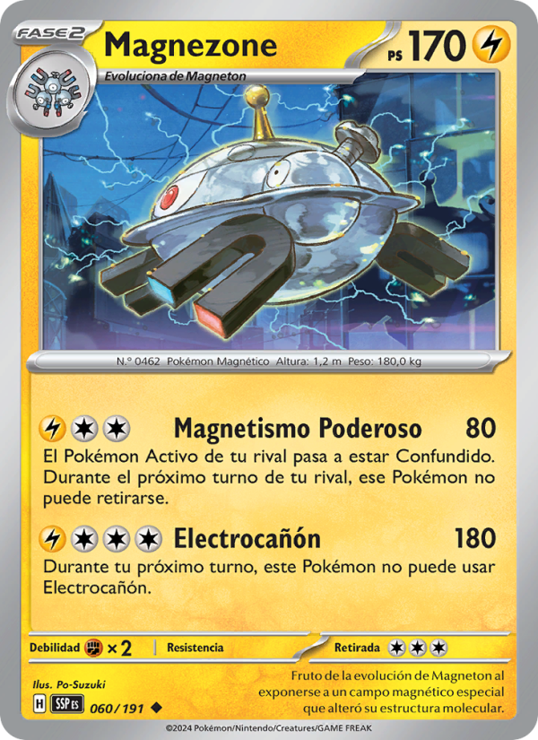 Magnezone 060 — Surging Sparks (Spanish Pokémon TCG card)