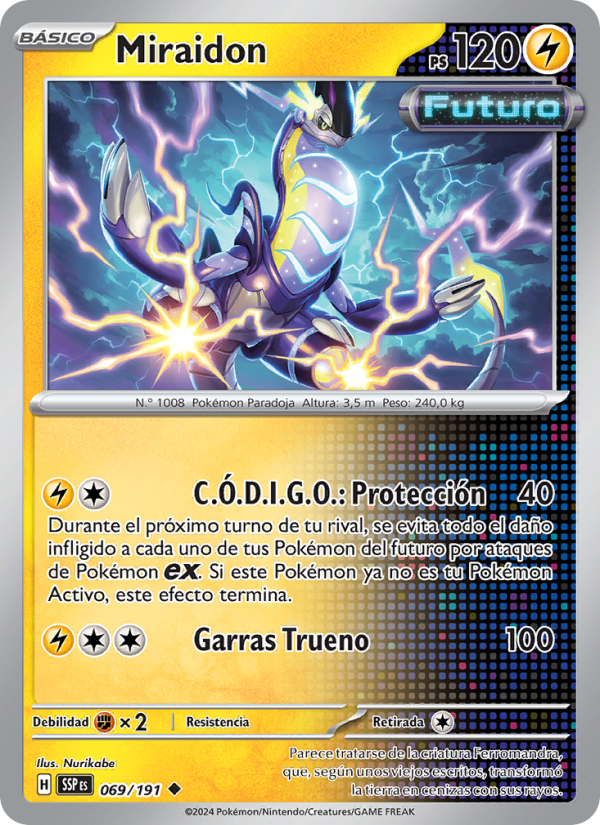Miraidon 069 — Surging Sparks (Spanish Pokémon TCG card)