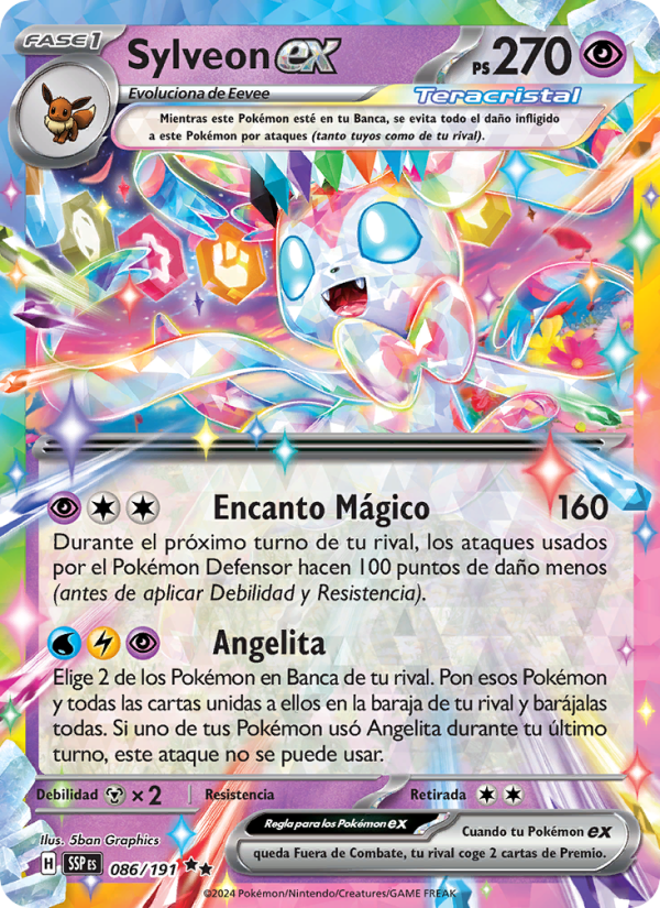 Sylveon ex 086 — Surging Sparks (Spanish Pokémon TCG card)