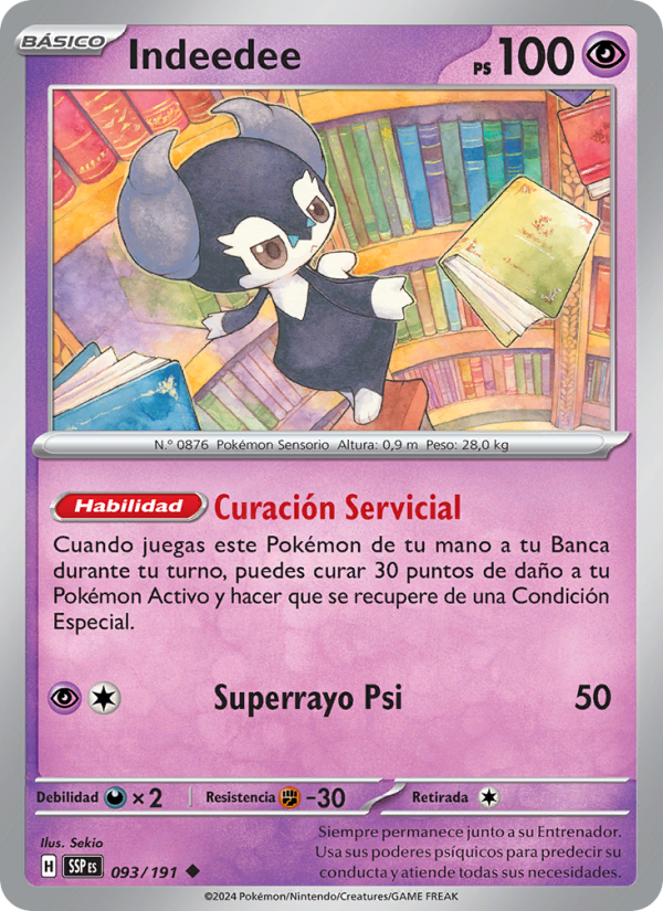 Indeedee 093 — Surging Sparks (Spanish Pokémon TCG card)