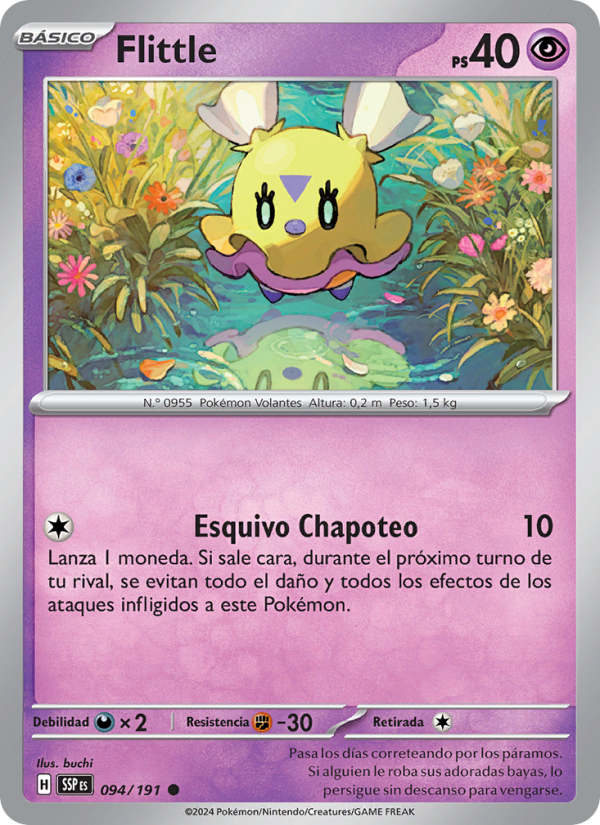 Flittle 094 — Surging Sparks (Spanish Pokémon TCG card)
