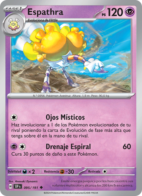Espathra 095 — Surging Sparks (Spanish Pokémon TCG card)