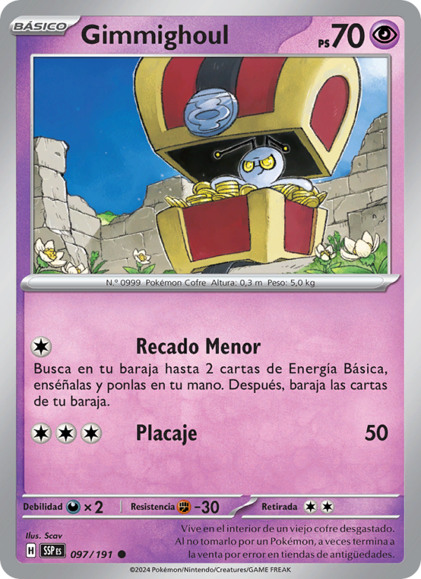 Gimmighoul 097 — Surging Sparks (Spanish Pokémon TCG card)