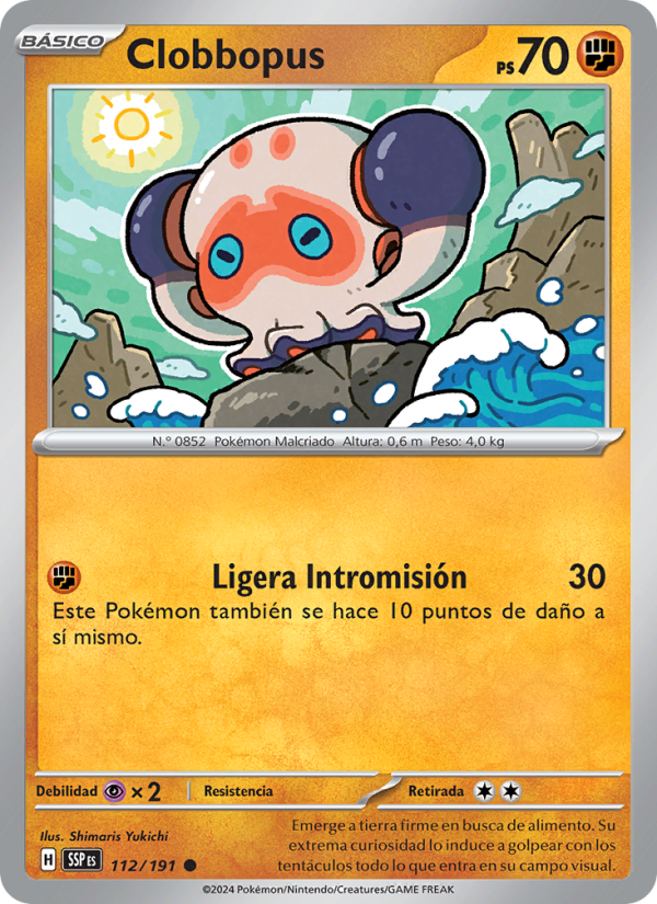 Clobbopus 112 — Surging Sparks (Spanish Pokémon TCG card)