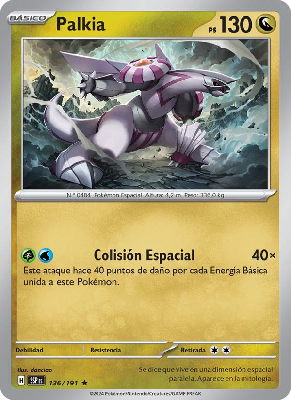 Palkia 136 — Surging Sparks (Spanish Pokémon TCG card)
