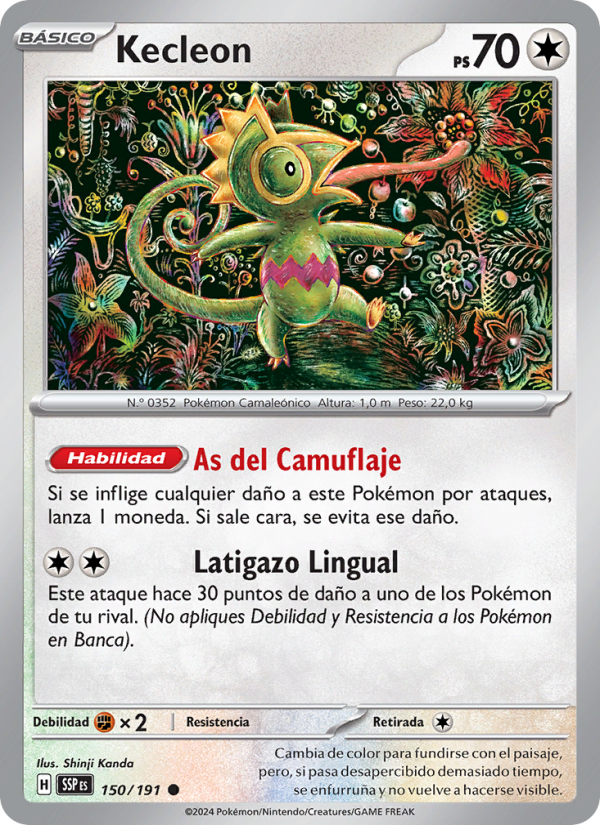 Kecleon 150 — Surging Sparks (Spanish Pokémon TCG card)