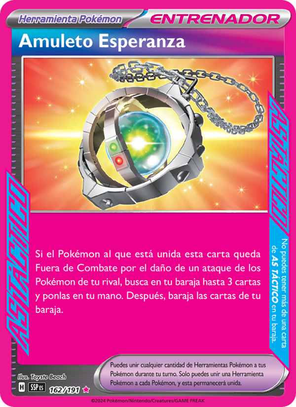 Amuleto Esperanza 162 — Surging Sparks (Spanish Pokémon TCG card)