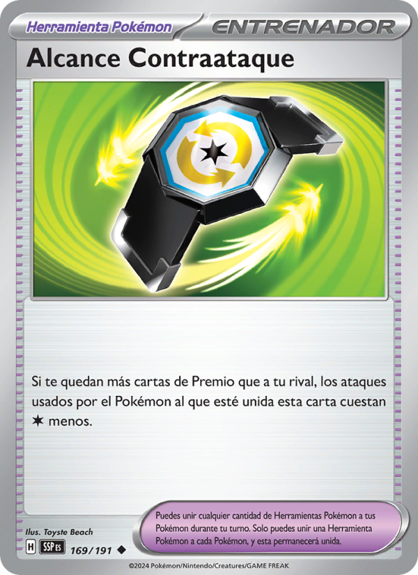 Alcance Contraataque 169 — Surging Sparks (Spanish Pokémon TCG card)