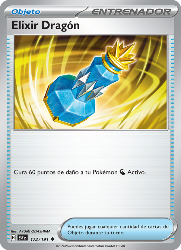 Elixir Dragón 172 — Surging Sparks (Spanish Pokémon TCG card)