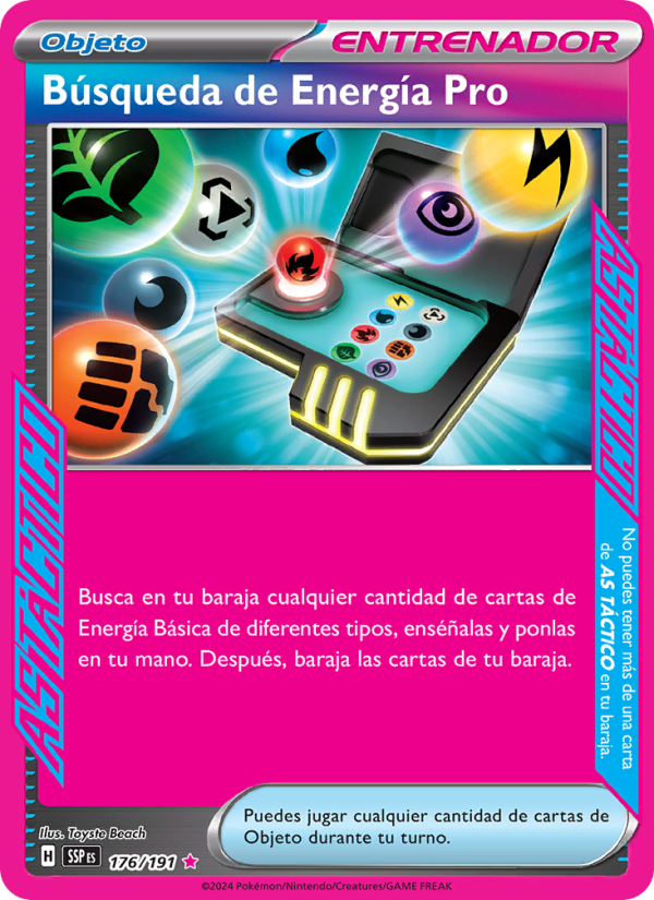 Búsqueda de Energía Pro 176 — Surging Sparks (Spanish Pokémon TCG card)