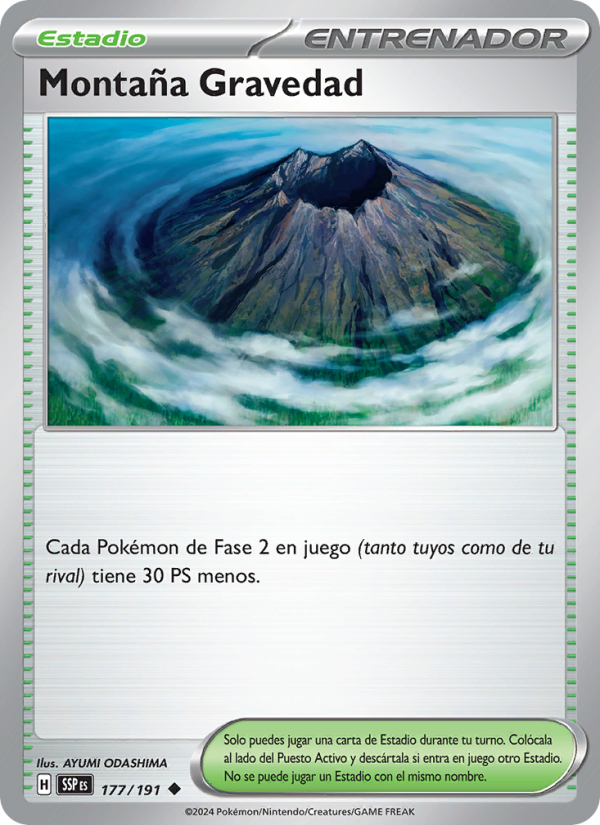 Montaña Gravedad 177 — Surging Sparks (Spanish Pokémon TCG card)