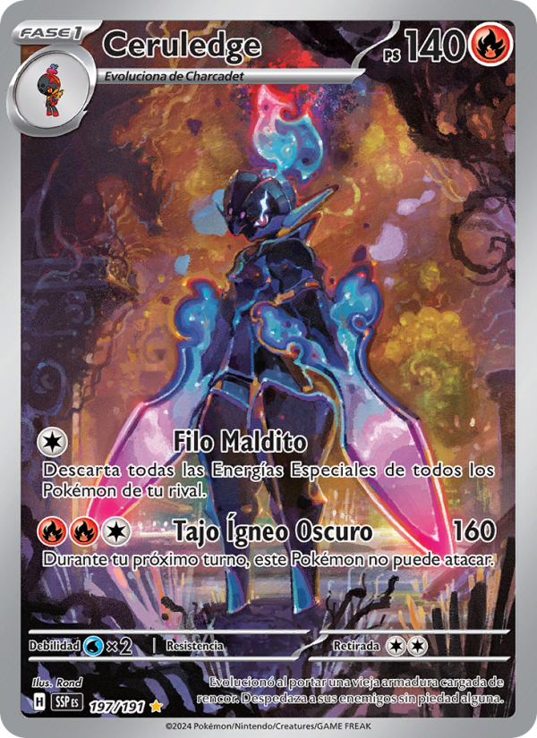 Ceruledge 197 — Surging Sparks (Spanish Pokémon TCG card)