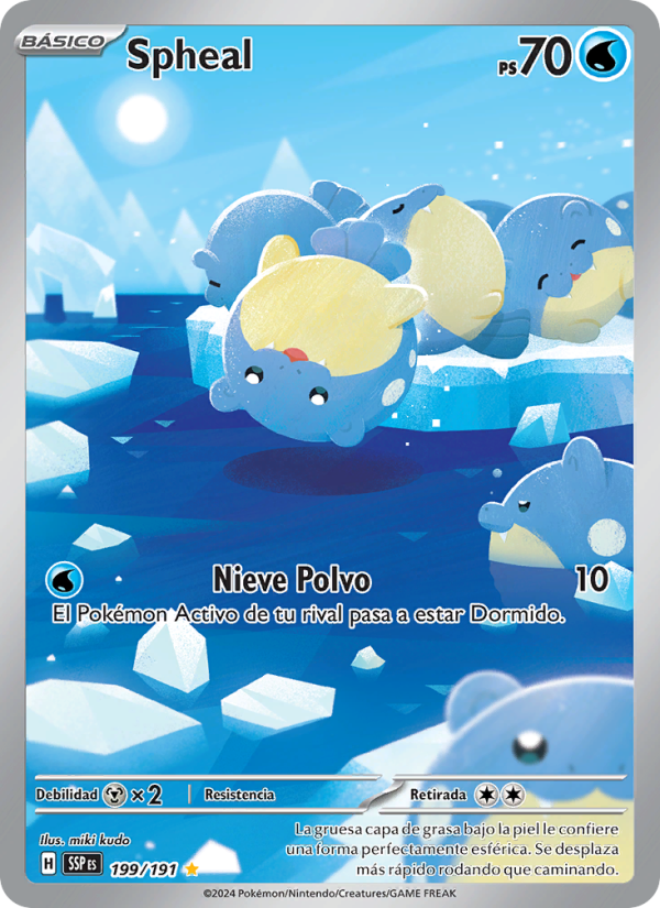 Spheal 199 — Surging Sparks (Spanish Pokémon TCG card)