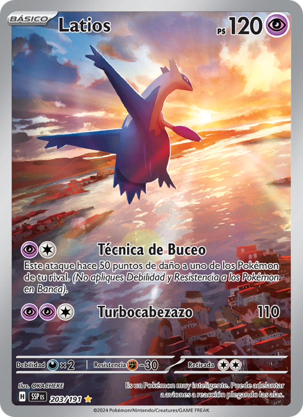 Latios 203 — Surging Sparks (Spanish Pokémon TCG card)