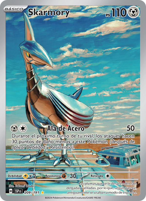 Skarmory 209 — Surging Sparks (Spanish Pokémon TCG card)