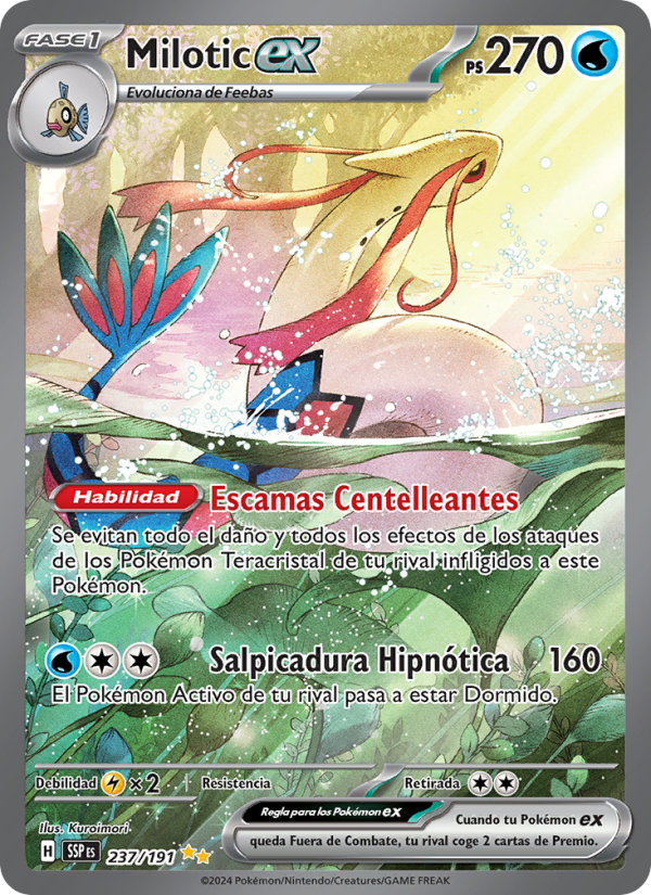 Milotic ex 237 — Surging Sparks (Spanish Pokémon TCG card)