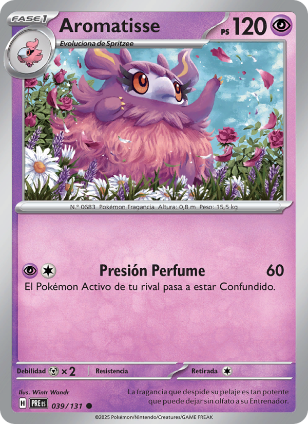 Aromatisse 039 — Prismatische Entwicklungen (Spanish Pokémon TCG card)