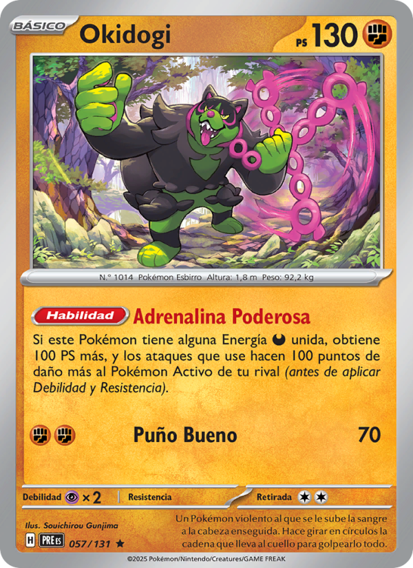 Okidogi 057 — Prismatische Entwicklungen (Spanish Pokémon TCG card)