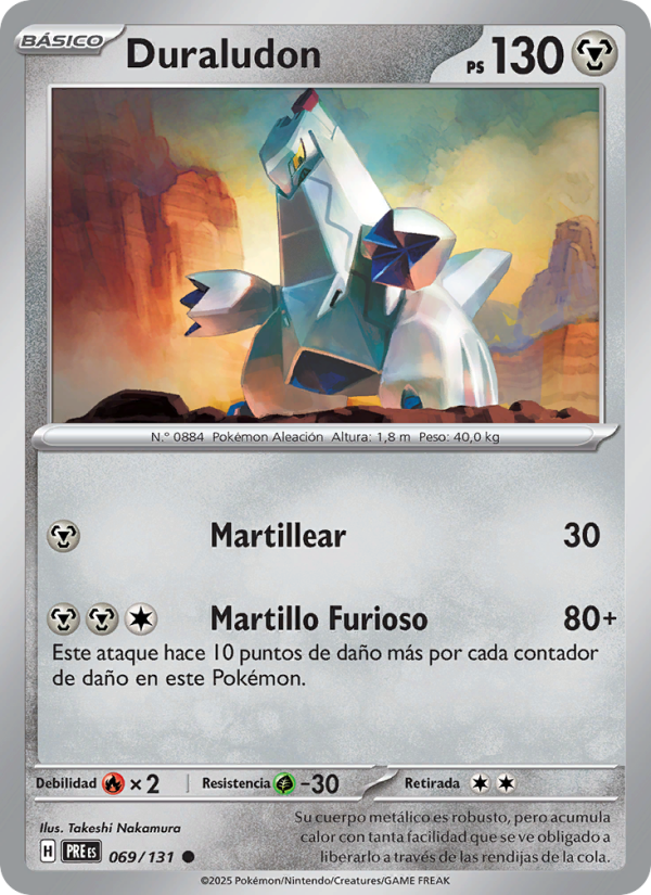 Duraludon 069 — Prismatische Entwicklungen (Spanish Pokémon TCG card)