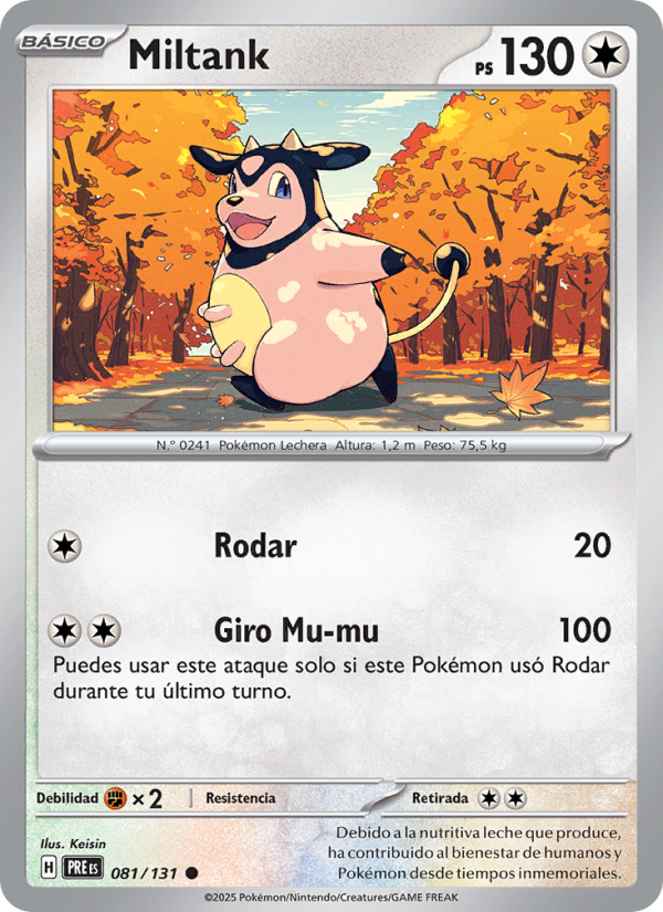 Miltank 081 — Prismatische Entwicklungen (Spanish Pokémon TCG card)
