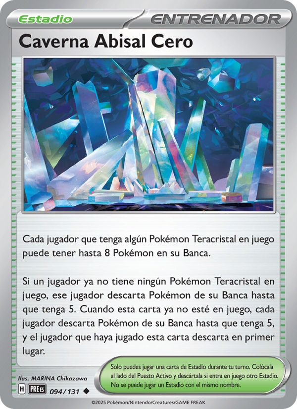 Caverna Abisal Cero 094 — Prismatische Entwicklungen (Spanish Pokémon TCG card)