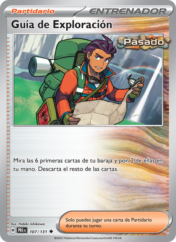 Guía de Exploración 107 — Prismatische Entwicklungen (Spanish Pokémon TCG card)