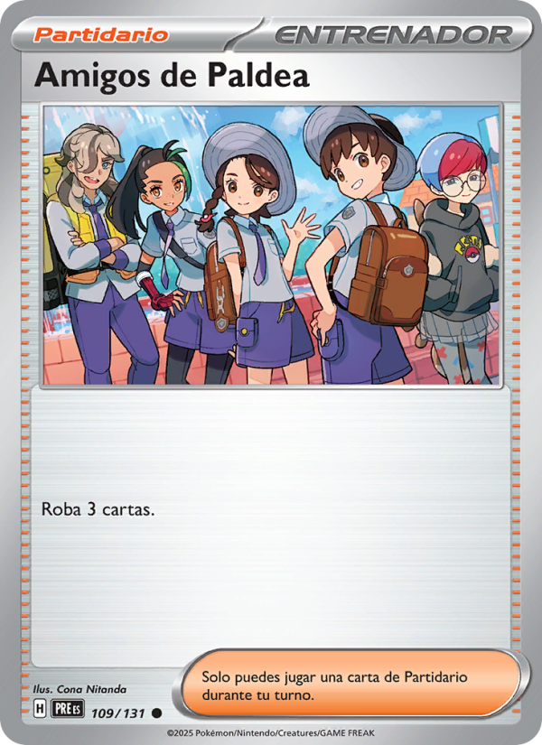 Amigos de Paldea 109 — Prismatische Entwicklungen (Spanish Pokémon TCG card)