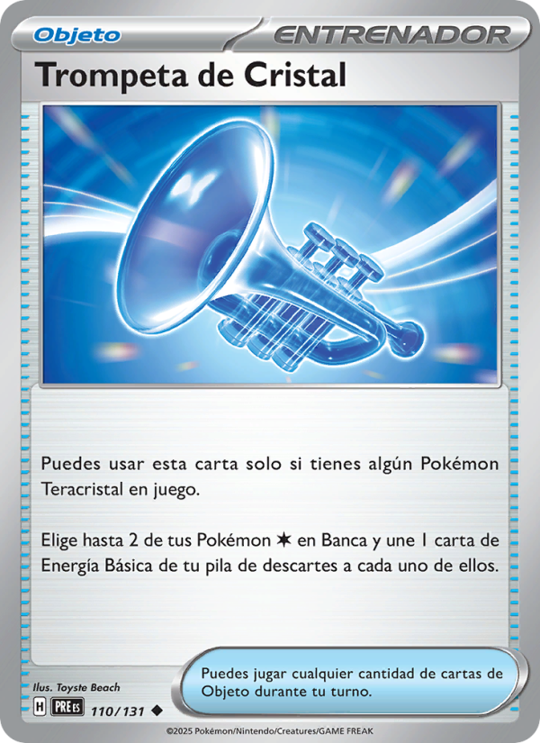 Trompeta de Cristal 110 — Prismatische Entwicklungen (Spanish Pokémon TCG card)