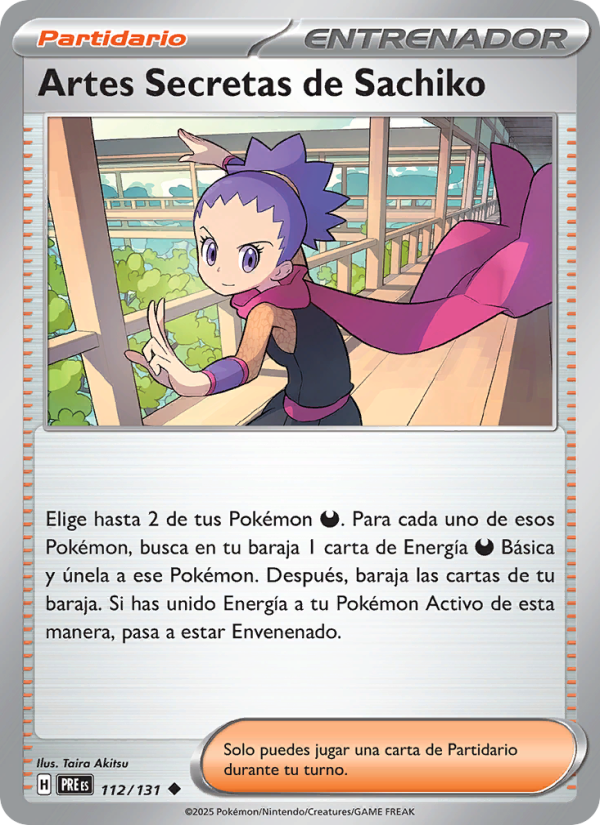 Artes Secretas de Sachiko 112 — Prismatische Entwicklungen (Spanish Pokémon TCG card)