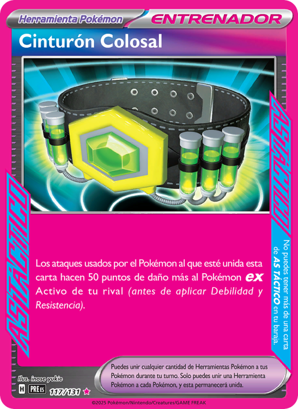 Cinturón Colosal 117 — Prismatische Entwicklungen (Spanish Pokémon TCG card)