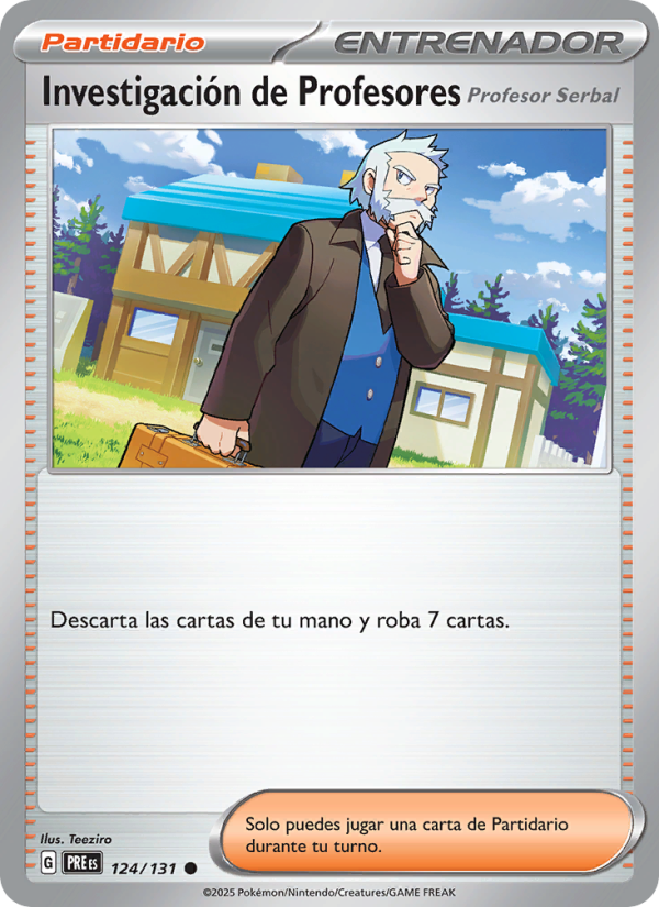 Investigación de Profesores 124 — Prismatische Entwicklungen (Spanish Pokémon TCG card)
