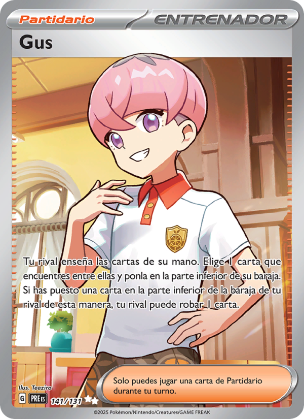 Gus 141 — Prismatische Entwicklungen (Spanish Pokémon TCG card)