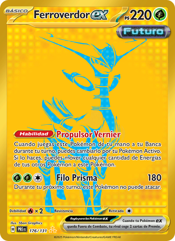 Ferroverdor ex 176 — Prismatische Entwicklungen (Spanish Pokémon TCG card)