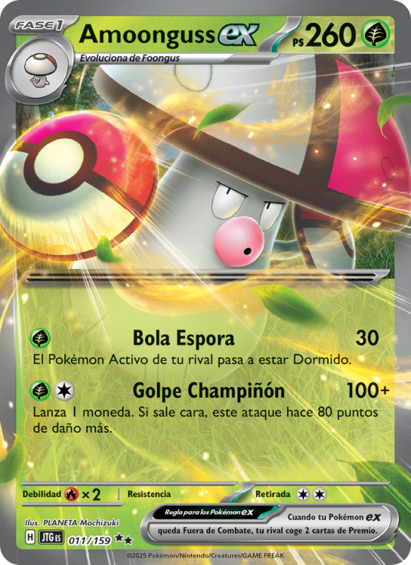 Amoonguss ex 011 — Journey Together (Spanish Pokémon TCG card)