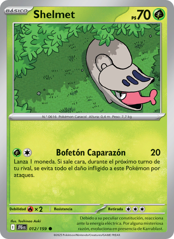 Shelmet 012 — Journey Together (Spanish Pokémon TCG card)