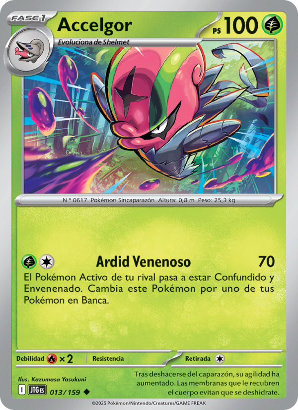 Accelgor 013 — Journey Together (Spanish Pokémon TCG card)