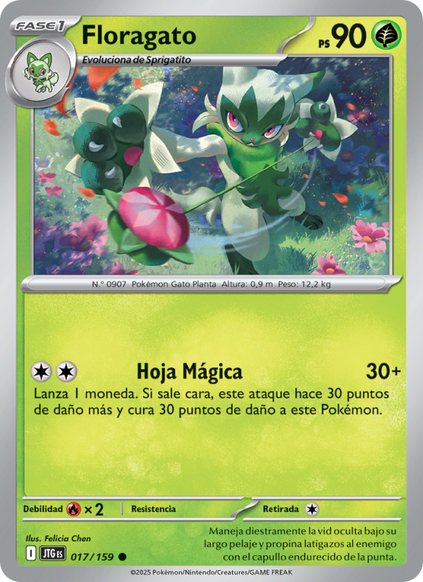 Floragato 017 — Journey Together (Spanish Pokémon TCG card)