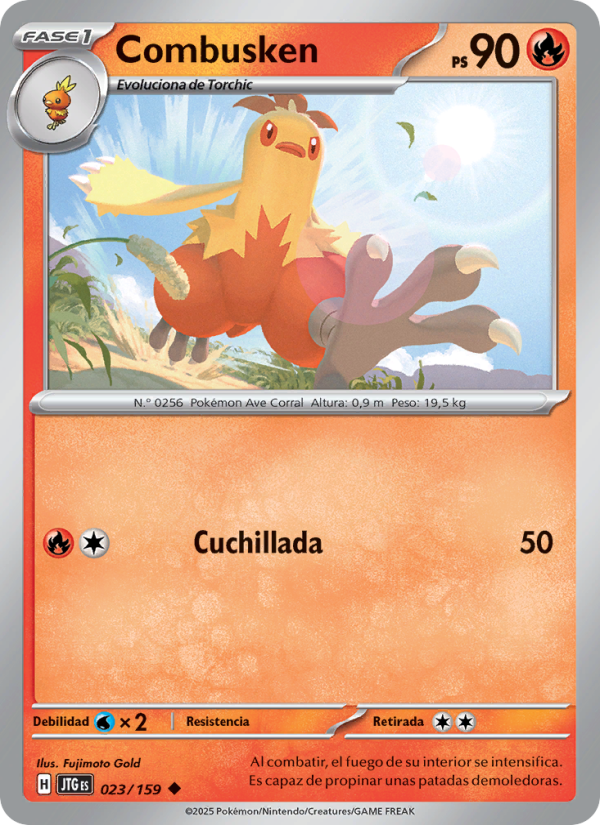 Combusken 023 — Journey Together (Spanish Pokémon TCG card)