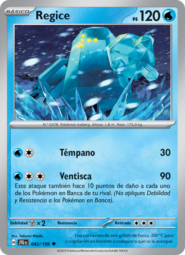 Regice 042 — Journey Together (Spanish Pokémon TCG card)