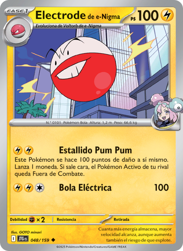 Electrode de e-Nigma 048 — Journey Together (Spanish Pokémon TCG card)