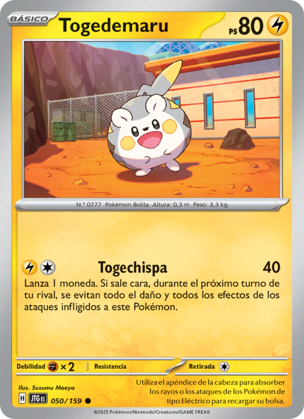 Togedemaru 050 — Journey Together (Spanish Pokémon TCG card)