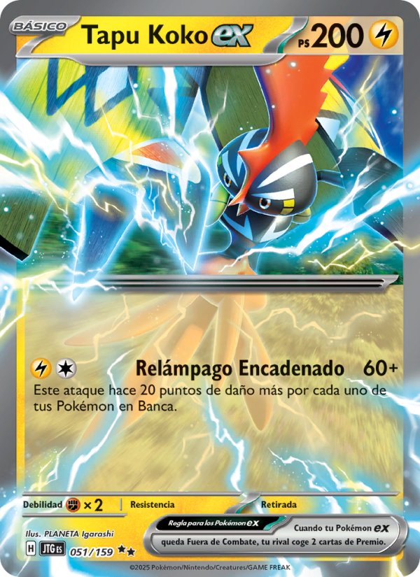 Tapu Koko ex 051 — Journey Together (Spanish Pokémon TCG card)