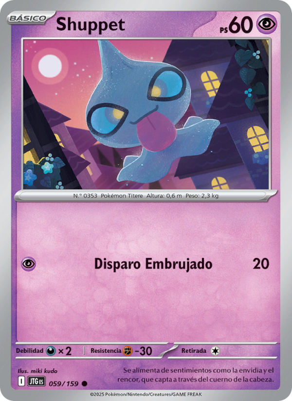 Shuppet 059 — Journey Together (Spanish Pokémon TCG card)