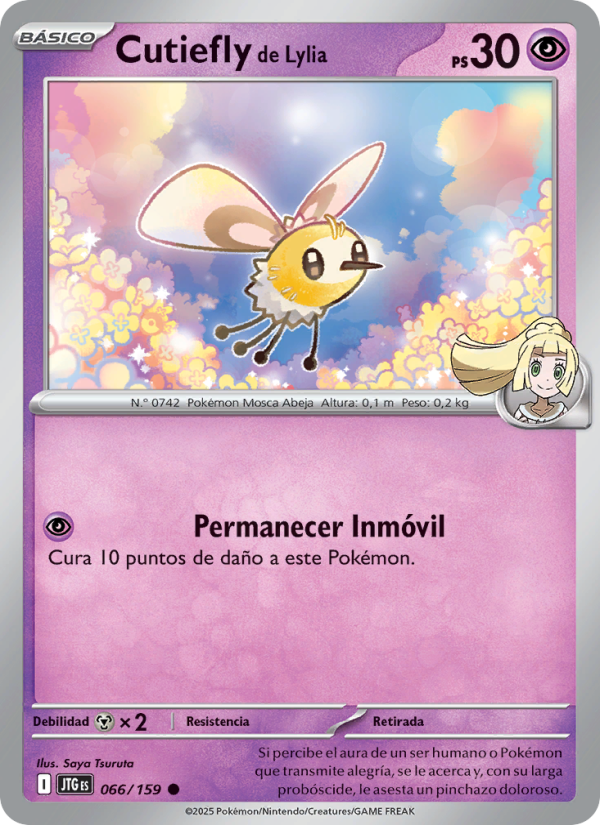Cutiefly de Lylia 066 — Journey Together (Spanish Pokémon TCG card)